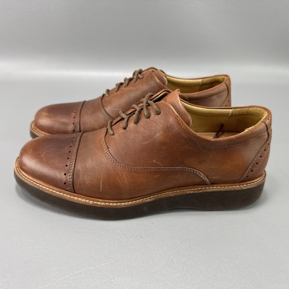 Samuel Hubbard Market Cap Brogue Shoes Mens 7 Whisky Brown Leather Dress Comfort main image 12